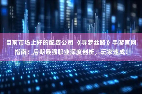 目前市场上好的配资公司 《寻梦丝路》手游官网指南：后期最强职业深度剖析，玩家速成！
